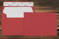 [16409336] Briefhüllen mit Seidenfutter B6 125x176 mm Haftklebend Rot gerippt 100 g/qm